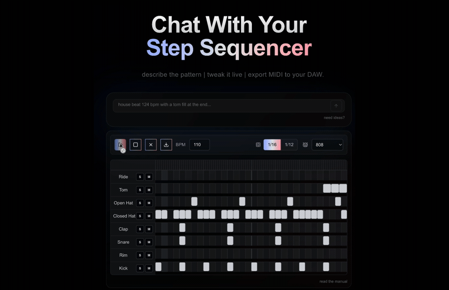 bootsncats β a step sequencer you describe in plain English preview